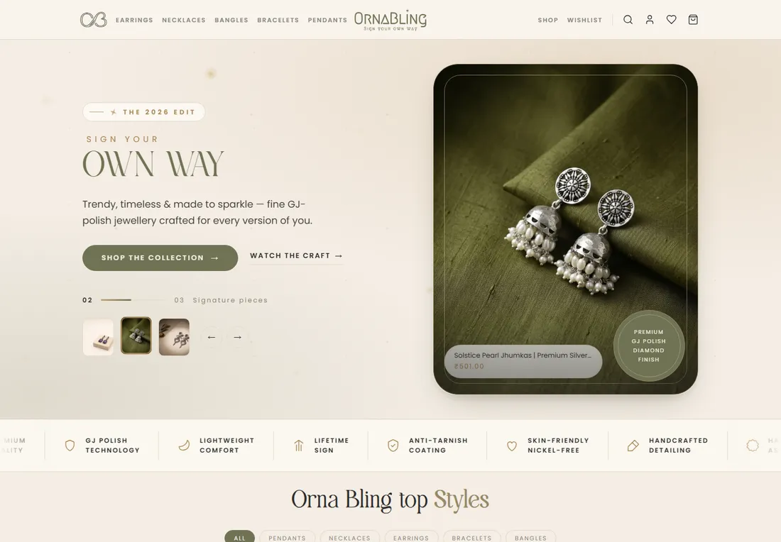 The Ornabling storefront