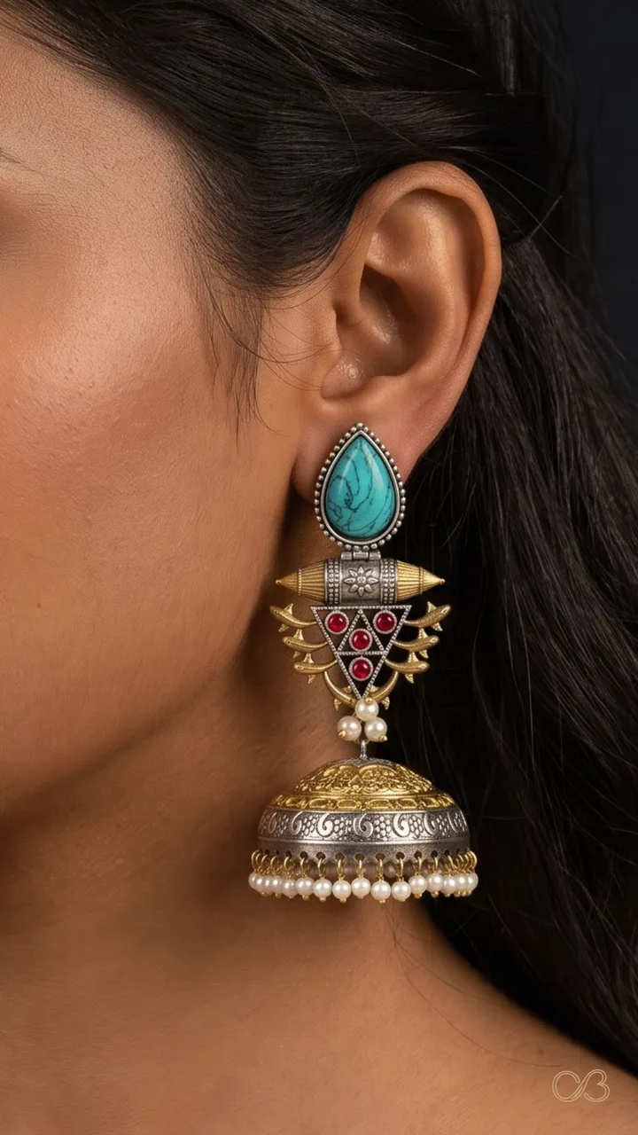 Ornabling earrings Instagram story placement